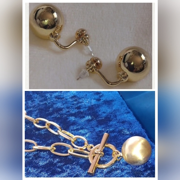 Necklace set with pendant and earrings gorgeous - Picture 2 of 8